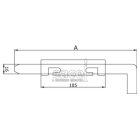 Zár Tolózár,állítható horganyzott 16x300mm