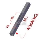 Zártok 40x40x2 mm, 4 cm-es portálzárhoz, 0,5 m