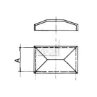 Fém oszlopsapka 20x30 mm