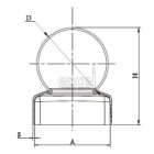 Golyós oszlopvég 70x70 mm