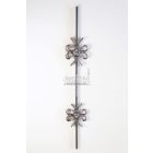 Díszített csavart pálca 8 csigával és virággal