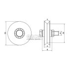 Villa nélküli görgő  Y 100 mm