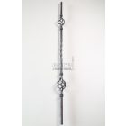 Két kosaras pálca, csavart 950x55 mm