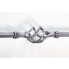 Két kosaras pálca, csavart 950x55 mm