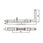 Tolózár, állítható horganyzott 16x200 mm