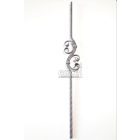 S-alakú pálca 1000x100 mm, 2 C-vel, balos