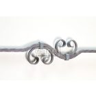 S-alakú pálca 1000x100 mm, 2 C-vel, balos