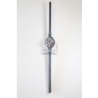 Kezdőoszlop átm.: 25X25x2 mm, mángorolt, kosaras