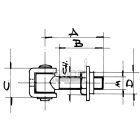 Állítható forgáspont acél oszlopra, alátétes, M24